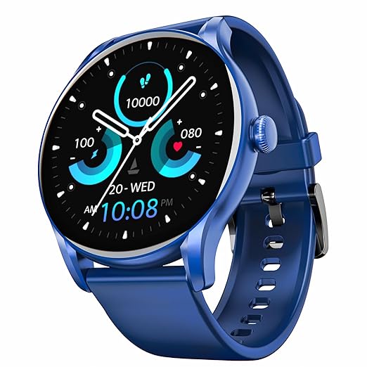 boAt Lunar Connect Ace w/ 3.63 cm(1.43") AMOLED Display,BT Calling,Sports Modes, IP68 Smartwatch (Indigo Blue Strap, Free Size) - CarrotKart | India's first Open Box ecommerce platform
