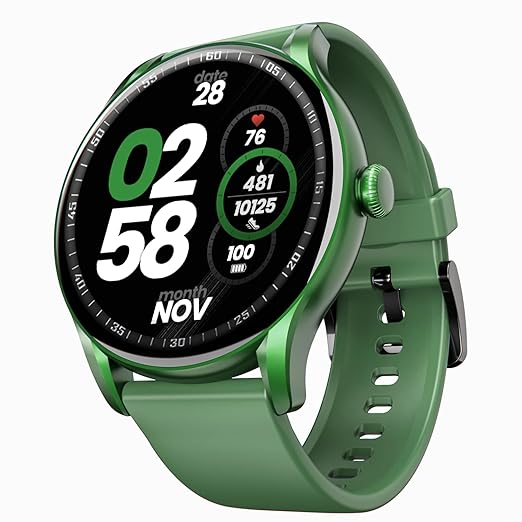 boAt Lunar Connect Ace w/ 3.63 cm(1.43") AMOLED Display,BT Calling,Sports Modes, IP68 Smartwatch (Indigo Blue Strap, Free Size) - CarrotKart | India's first Open Box ecommerce platform