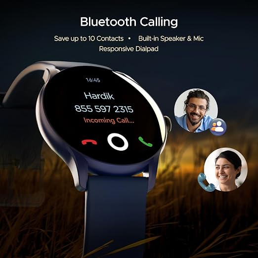 boAt Lunar Connect Ace w/ 3.63 cm(1.43") AMOLED Display,BT Calling,Sports Modes, IP68 Smartwatch (Indigo Blue Strap, Free Size) - CarrotKart | India's first Open Box ecommerce platform