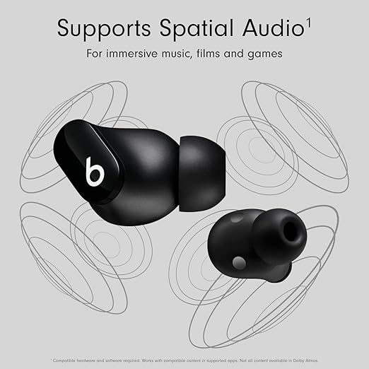 Beats Studio Buds - Wireless Bluetooth Noise Cancelling Earbuds - Up to 8H Battery Life, Up to 24H w Charging Case, IPX4 Rating, Sweat Resistant, Apple & Android Compatible, Built-in Mic - Black - CarrotKart | India's first Open Box ecommerce platform