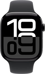 Apple Watch Series 10 [GPS 46 mm] Smartwatch with Jet Black Aluminium Case with Ink Sport Loop. Fitness Tracker, ECG App, Always-On Retina Display, Carbon Neutral