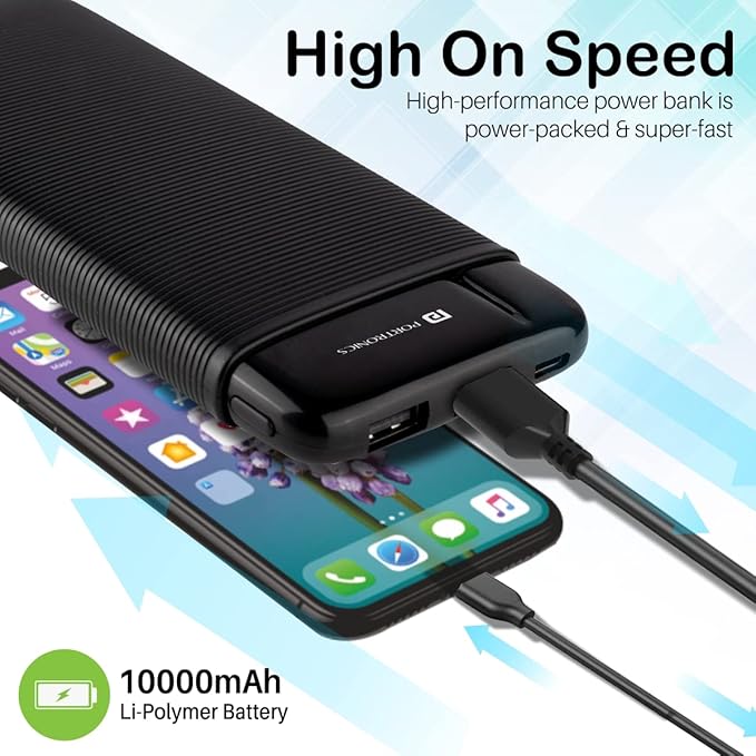 Portronics Powerstation Pro 10000mAh Power Bank - CarrotKart | India's first Open Box ecommerce platform