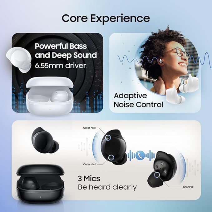 Samsung Galaxy Buds Core (Black) Galaxy AI Enabled in-Ear TWS with ANC | Enriched Bass | 6 Mic Setup | IP54 | 35hrs Battery | Touch Controls - CarrotKart | India's first Open Box ecommerce platform