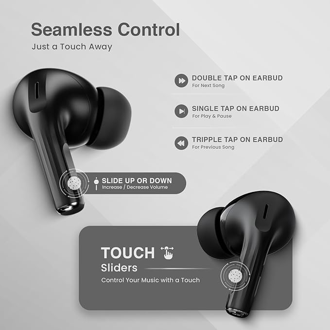 Hammer Screen TWS Earbuds with ANC On-Case Display - CarrotKart | India's first Open Box ecommerce platform