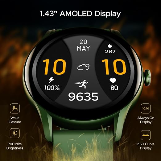 boAt Lunar Connect Ace w/ 3.63 cm(1.43") AMOLED Display,BT Calling,Sports Modes, IP68 Smartwatch (Indigo Blue Strap, Free Size) - CarrotKart | India's first Open Box ecommerce platform