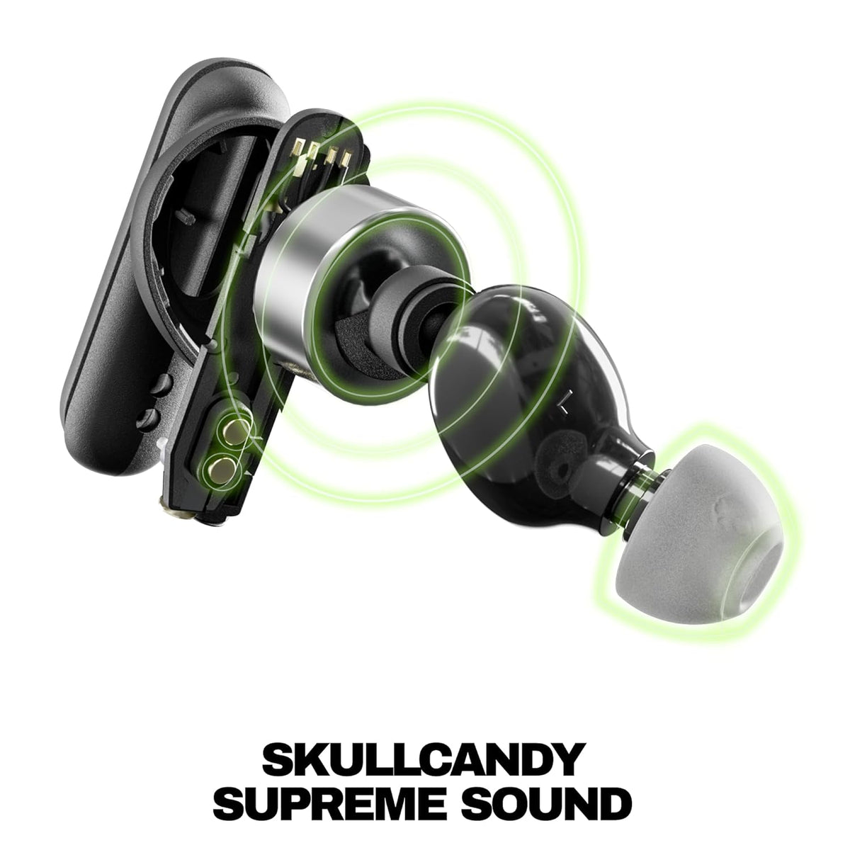 Skullcandy Smokin Buds Wireless in Ear Earbuds – ENC Clear Calls, Music/Movie/Podcast EQ Modes, 20Hr Battery + Rapid Charge, Touch Controls, Solo Bud Use, IPX4 Water Resistant (Black) - CarrotKart | India's first Open Box ecommerce platform