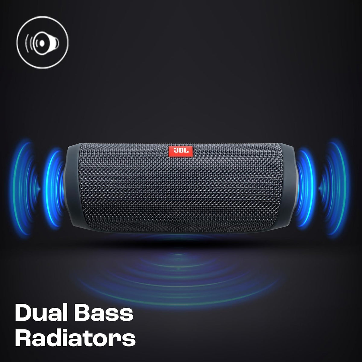 JBL Flip Essential 2, Wireless Portable Bluetooth Speaker with Deep Base, IPX7 Water & Dustproof (Without Mic, Black) - CarrotKart | India's first Open Box ecommerce platform