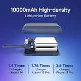 Xiaomi Pocket Power Bank 10000mAh 22.5W with Built-in Cable | Super Fast Charging PD |Smart 12 Layer Protection|Triple Output Ports|Supports Android,Apple, Tablets, Earbuds,Watch(MI Powerbank),Blue - CarrotKart | India's first Open Box ecommerce platform