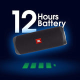 JBL Flip 5 Wireless Portable Bluetooth Speaker, Signature Sound with Powerful Bass Radiator, Vibrant Colors with Rugged Fabric Design, Party Boost, IPX7 Waterproof & Type C (Without Mic, Black) - CarrotKart | India's first Open Box ecommerce platform