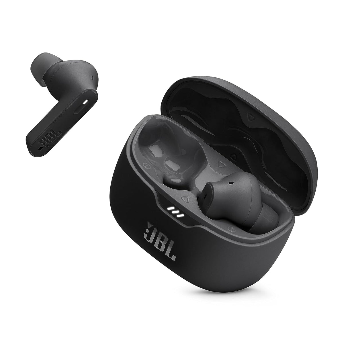 JBL Tune Beam In Ear Wireless TWS Earbuds with Mic, ANC Earbuds, Customized Extra Bass with Headphones App, 48 Hrs Battery, Quick Charge, 4-Mics, IP54, Ambient Aware & Talk-Thru, Bluetooth 5.3 (Black) - CarrotKart | India's first Open Box ecommerce platform