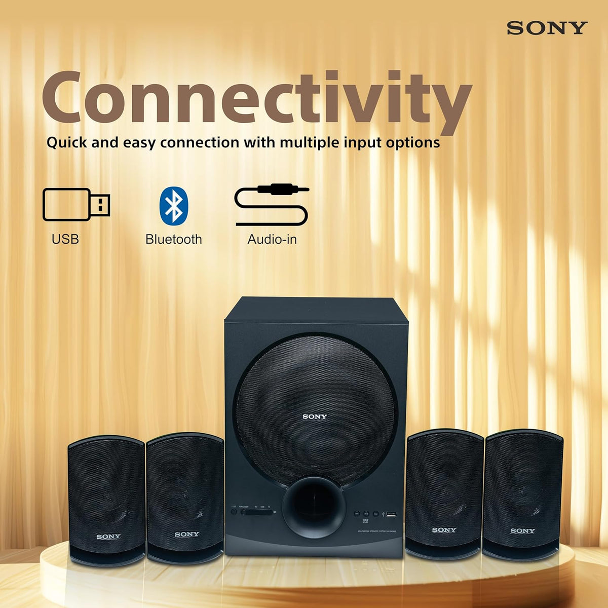 Sony SA-D40M2 80W 4.1 Multimedia Speaker System - CarrotKart | India's first Open Box ecommerce platform