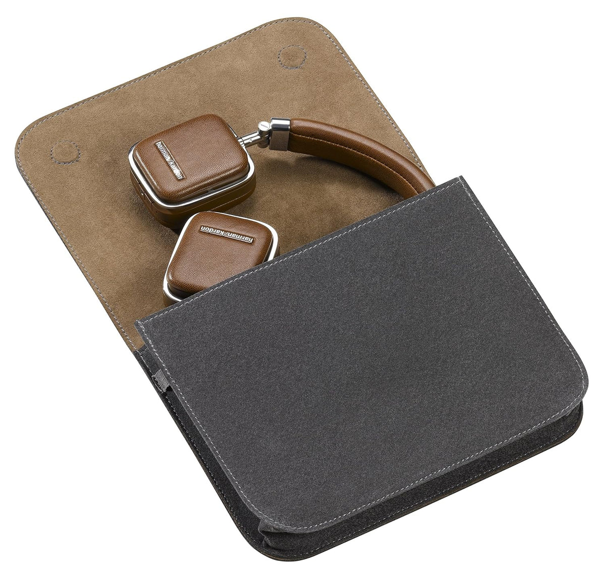 Harman Kardon Soho Wireless NFC Bluetooth On-Ear Headphones (Brown) - CarrotKart | India's first Open Box ecommerce platform