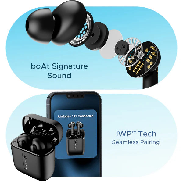 boAt Airdopes 141 Wireless Earbuds with 42 Hours Playback, ENx™ Technology, BEAST™️ Mode
