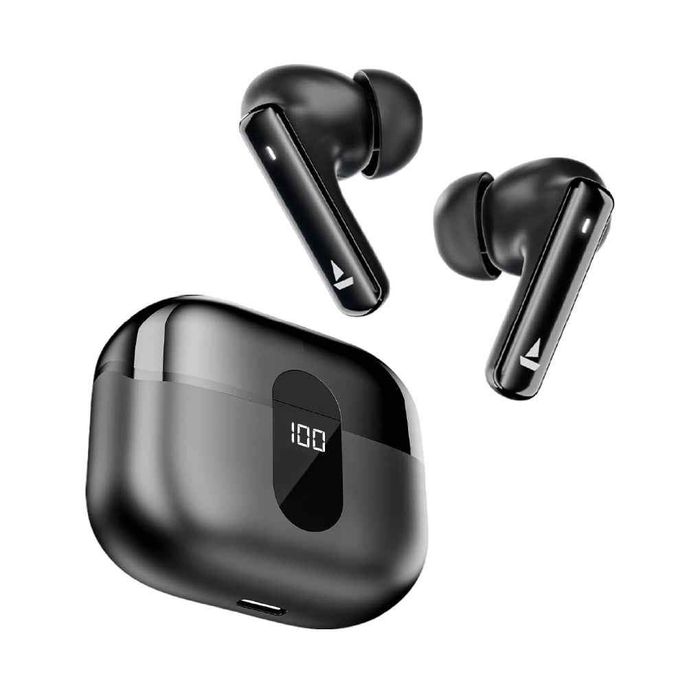 boAt Airdopes 121 Pro Plus,100H Battery,4Mics ENx,Low Latency,Fast Charge, LED Display, Stream Ad Free Music via App Support, Bluetooth in Ear Earbuds, TWS Ear Buds Wireless Earphones with mic (Black)