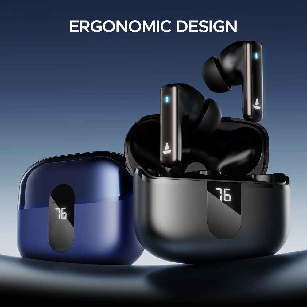 boAt Airdopes 121 Pro Plus,100H Battery,4Mics ENx,Low Latency,Fast Charge, LED Display, Stream Ad Free Music via App Support, Bluetooth in Ear Earbuds, TWS Ear Buds Wireless Earphones with mic (Black)