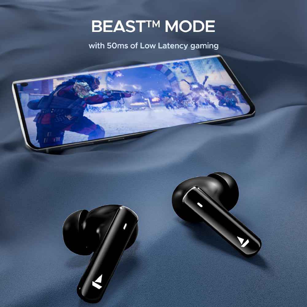boAt Airdopes 121 Pro Plus,100H Battery,4Mics ENx,Low Latency,Fast Charge, LED Display, Stream Ad Free Music via App Support, Bluetooth in Ear Earbuds, TWS Ear Buds Wireless Earphones with mic (Black)