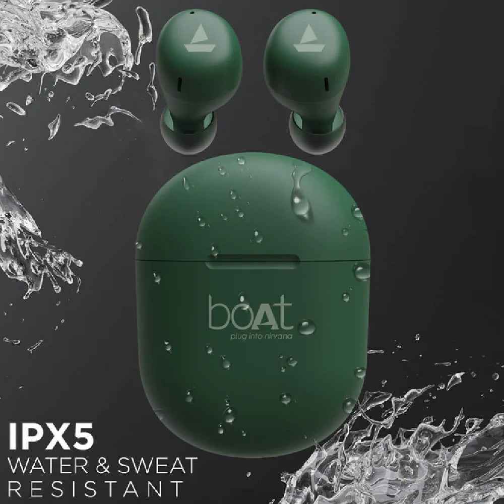 boAt Airdopes 381 Bluetooth In-Ear Wireless Earbuds with 7mm Rhythmic Dynamic Drivers, Nonstop Music UpTo 20 Hours