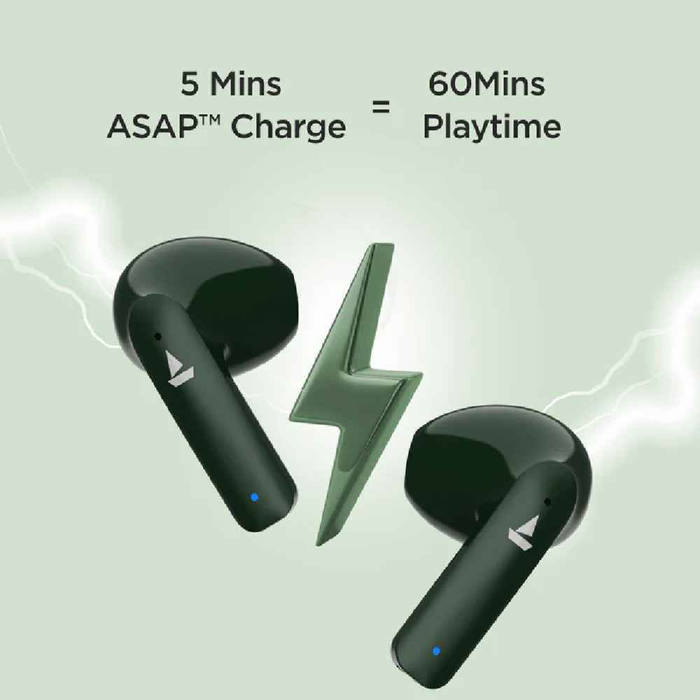 boAt Airdopes 100 TWS Wireless Earbuds with 50 Hours Playback Time, Quad Microphone, IWP™ technology