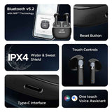 boAt Airdopes 118 in Ear Earbuds WROGN Edition w/ 50 HRS Playback, Quad Mics ENx Tech & Beast Mode(Opal Black)