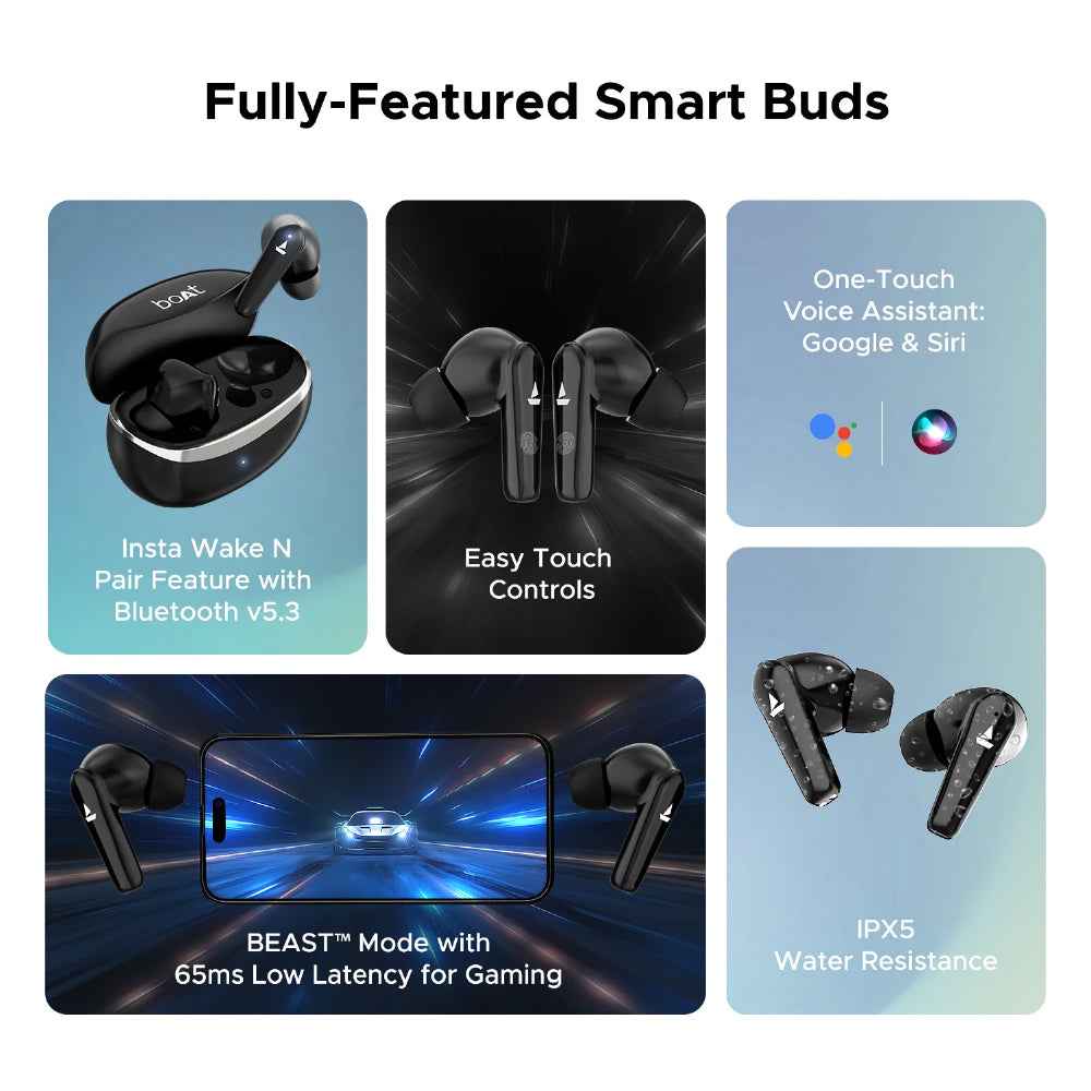 boAt Airdopes 131 Elite ANC Wireless Earbuds with ANC up to 32dB, Transparency Mode, 60 Hours Playback, ENx™ Technology