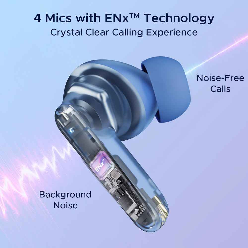 boAt Airdopes 191 ANC, 32dB ANC, Ambient Mode, 60HRS Battery, 4Mics ENx, in-Ear Detection, IWP Tech, Fast Charge, v5.3 Bluetooth Earbuds, TWS Ear Buds Wireless Earphones with mic (Pellucid White)