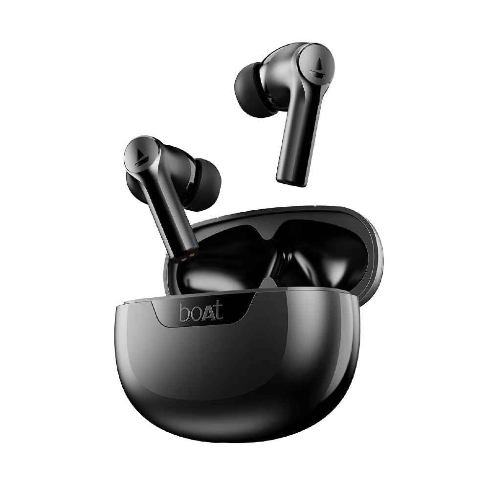 BoAt Airdopes 300 Wireless Earbuds with 50 Hours Playback, Quad Mics AI ENx™ Tech, ASAP™ Charge, Spatial Audio