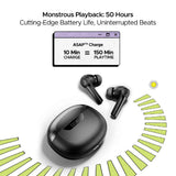 BoAt Airdopes 300 Wireless Earbuds with 50 Hours Playback, Quad Mics AI ENx™ Tech, ASAP™ Charge, Spatial Audio