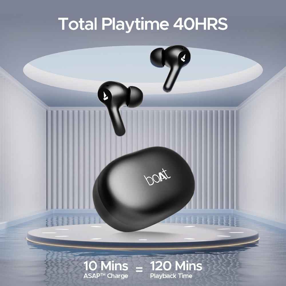 boAt Airdopes 71 Wireless Earbuds with 40 Hours Playback, BEAST™ Mode, ENx™ Technology, Dual Mic with ENx™ Technology