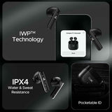 boAt Airdopes 91 Prime v5.3 Bluetooth TWS in Ear Earbuds Wireless Earphones with mic (Midnight Black) with Sounce Aidop Cover