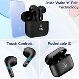 boAt Airdopes Ace TWS in Ear Earbuds with 35 HRS Playback, 13mm Drivers, Dual Mics ENx & Beast Mode(Active Black)