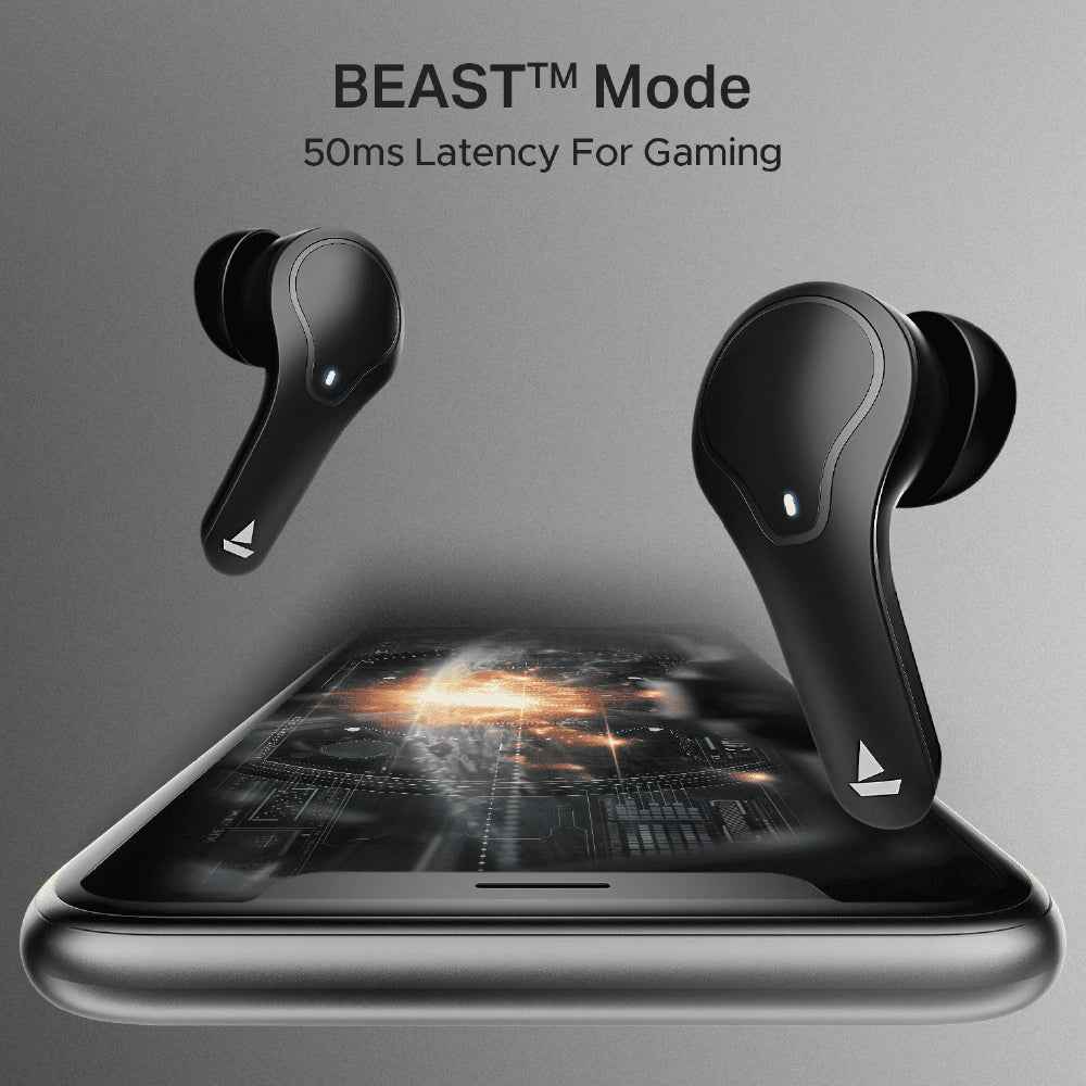 boAt Airdopes Plus 311 Wireless Earbuds with 50 Hours Playback, Dual Mics with ENx™ Technology, BEAST™ Mode, ASAP™ Charge