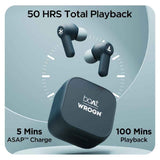 boAt Airdopes Crude Wireless Earbuds with 50 Hours Playback, ENx™ Technology, ASAP™ Charge, BEAST™ Mode, Bluetooth v5.3