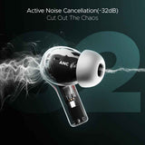 BoAt Airdopes Flex 454 ANC Wireless Earbuds with Active Noise Cancellation up to 32dB, BEAST™ Mode, 10mm Drivers, ASAP™ Charge