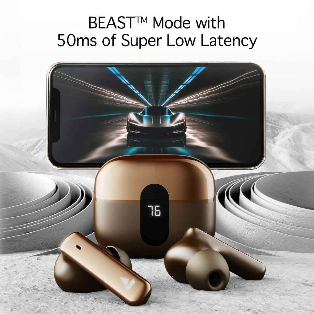 boAt Airdopes 181 Pro Wireless Earbuds with 100 Hours Playback, Quad Mics with ENx™, BEAST™ Mode, ASAP™ Charge