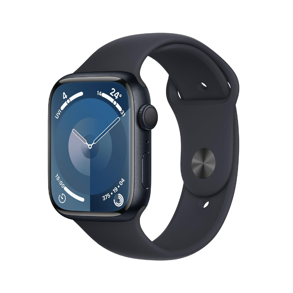 Apple Watch Series 9 GPS 45mm Midnight Aluminium Case with Midnight Sport Loop (Midnight Strap, Free Size) - CarrotKart | India's first Open Box ecommerce platform