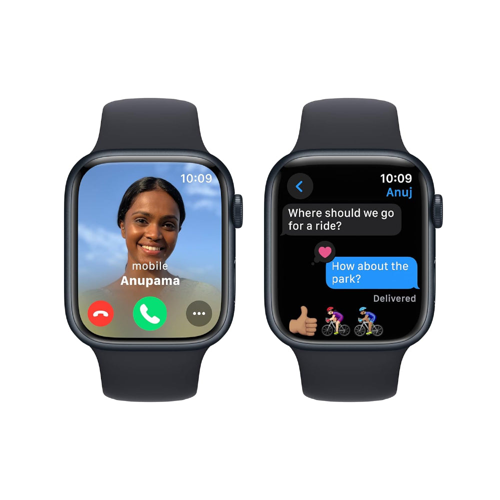 Apple Watch Series 9 GPS 45mm Midnight Aluminium Case with Midnight Sport Loop (Midnight Strap, Free Size) - CarrotKart | India's first Open Box ecommerce platform