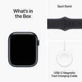 Apple Watch Series 9 GPS 45mm Midnight Aluminium Case with Midnight Sport Loop (Midnight Strap, Free Size) - CarrotKart | India's first Open Box ecommerce platform