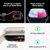 Apple Watch Series 9 GPS 45mm Midnight Aluminium Case with Midnight Sport Loop (Midnight Strap, Free Size) - CarrotKart | India's first Open Box ecommerce platform