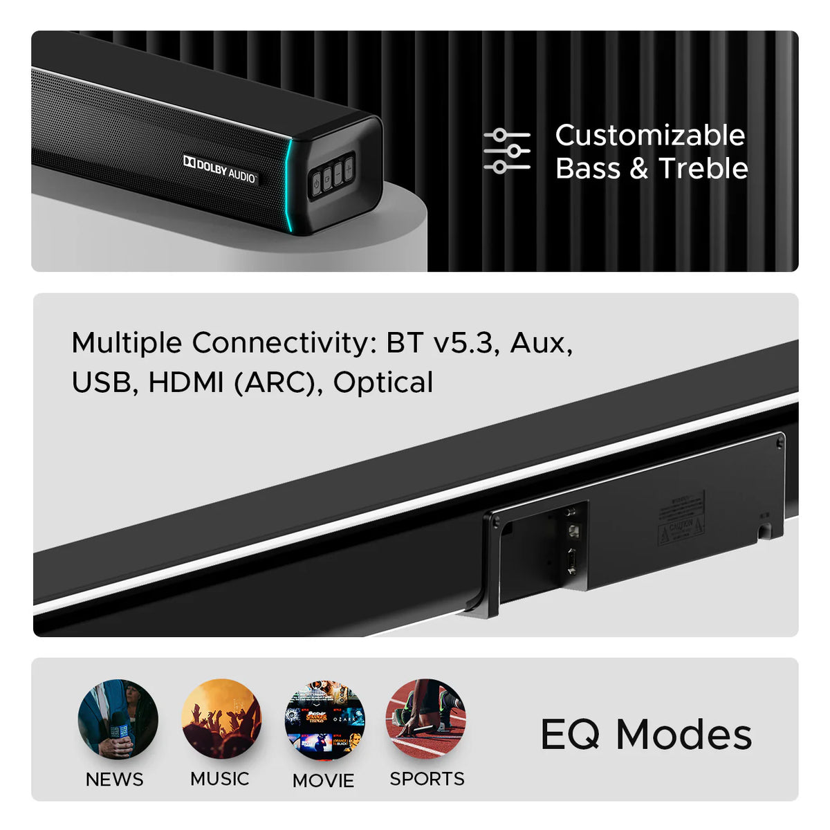 boAt Aavante Bar 5400DA 550W Dolby Atmos Soundbar 5.1 Channel - CarrotKart | India's first Open Box ecommerce platform