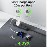 Belkin 40W (20W + 20W) Two Ports USB -C PD Wall Charger | Fast Charging for iPhone 17, Air, Pro, Pro Max, Samsung Galaxy S25, Google Pixel 10, iPad, AirPods, & More | 2 Years Warranty, White - CarrotKart | India's first Open Box ecommerce platform