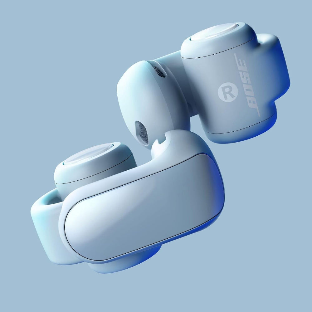 Bose Ultra Open Earbuds with Immersive Audio, Open Ear Wireless Clip on Earbuds for Comfort, OpenAudio for Awareness, Bundle Silicone Case Cover for Ultra Open Earbuds (Moonstone Blue) - CarrotKart | India's first Open Box ecommerce platform