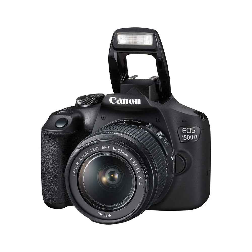 Canon EOS 1500D 24.1MP Digital SLR Camera (Black) With EF S18-55 IS II Lens - Wi-Fi / NFC Supported