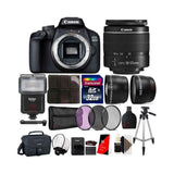Canon EOS 3000D 18MP Digital SLR Camera (Black) with 18-55mm is II Lens, 16GB Card and Carry Case