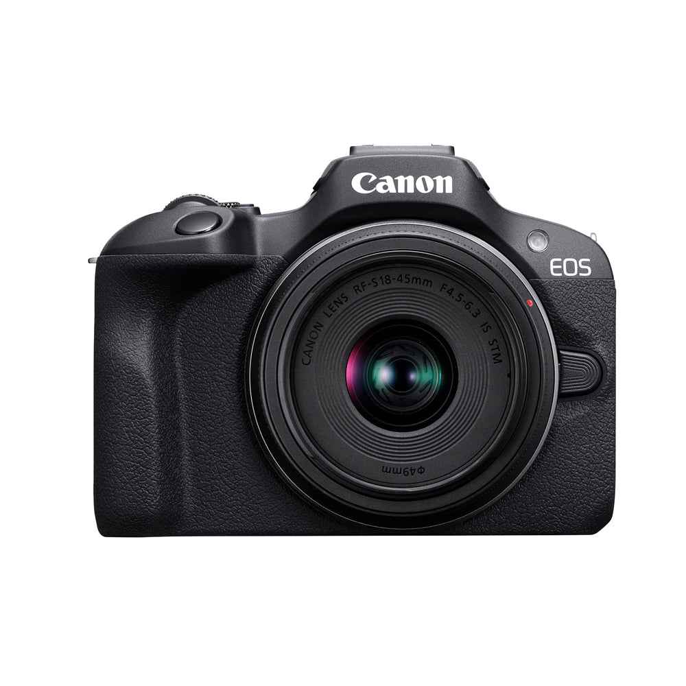 Canon EOS R100 Mirrorless Camera RF-S18-45mm F4.5-6.3 is STM Lens Kit, 24.1 Megapixel CMOS (APS-C) Sensor, 4K Video, RF Mount, Black
