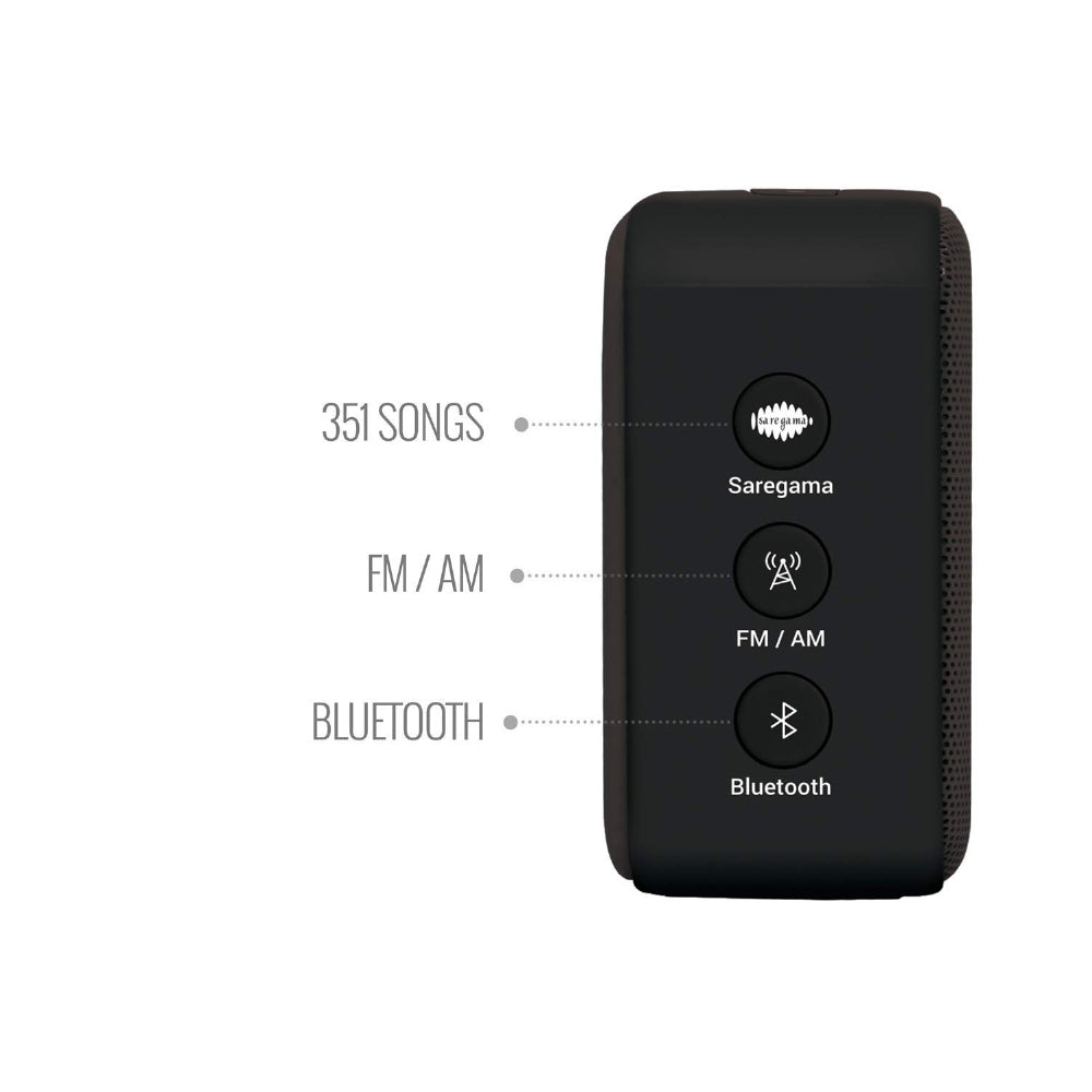 Saregama Carvaan Mini Hindi 2.0- Music Player with Bluetooth/FM/AM/AUX (Moonlight Black) - CarrotKart | India's first Open Box ecommerce platform
