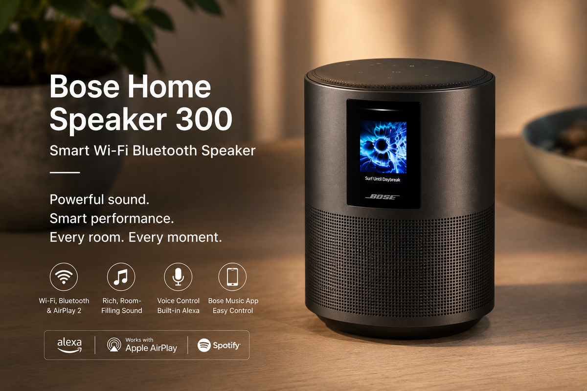 Bose Home Speaker 300 Smart Wi-Fi Bluetooth Speaker - CarrotKart | India's first Open Box ecommerce platform