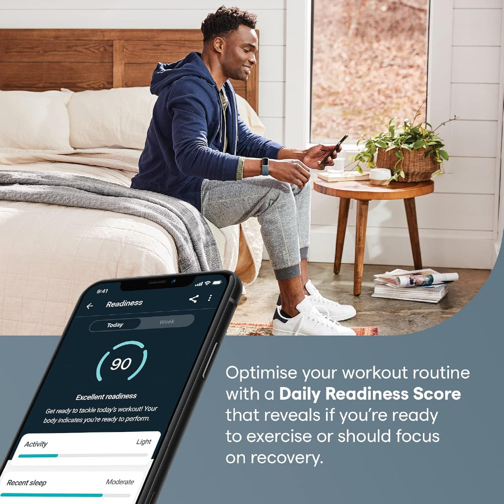 Fitbit Charge 5 Advanced Health & Fitness Tracker with Built-in GPS, Stress Management, Sleep Tools, 24/7 Heart Rate, SpO2 & More, Steel Blue/Platinum, One Size (S & L Bands Included) - CarrotKart | India's first Open Box ecommerce platform