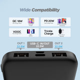FLiX(Beetel) UltraCharge 10000mAh QCPD Power Bank,USB C/B Input,Tripple Output 22.5W High-Capacity Power Delivery,Compatible to iPhone 14 13 12 11 Samsung S22 23 21 GooglePixel7 Oneplus - CarrotKart | India's first Open Box ecommerce platform