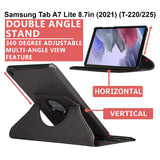CEDO Samsung Tab A7 Lite (8.7 inch) Flip Cover | Leather Finish | 360 Degree Rotate Back Cover | Shockproof Back Cover Case for Samsung Galaxy Tab A7 Lite (8.7 inch) (2021) SM-T220 / T225 (Black) - CarrotKart | India's first Open Box ecommerce platform