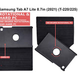 CEDO Samsung Tab A7 Lite (8.7 inch) Flip Cover | Leather Finish | 360 Degree Rotate Back Cover | Shockproof Back Cover Case for Samsung Galaxy Tab A7 Lite (8.7 inch) (2021) SM-T220 / T225 (Black) - CarrotKart | India's first Open Box ecommerce platform